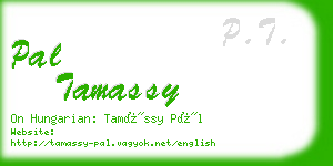 pal tamassy business card